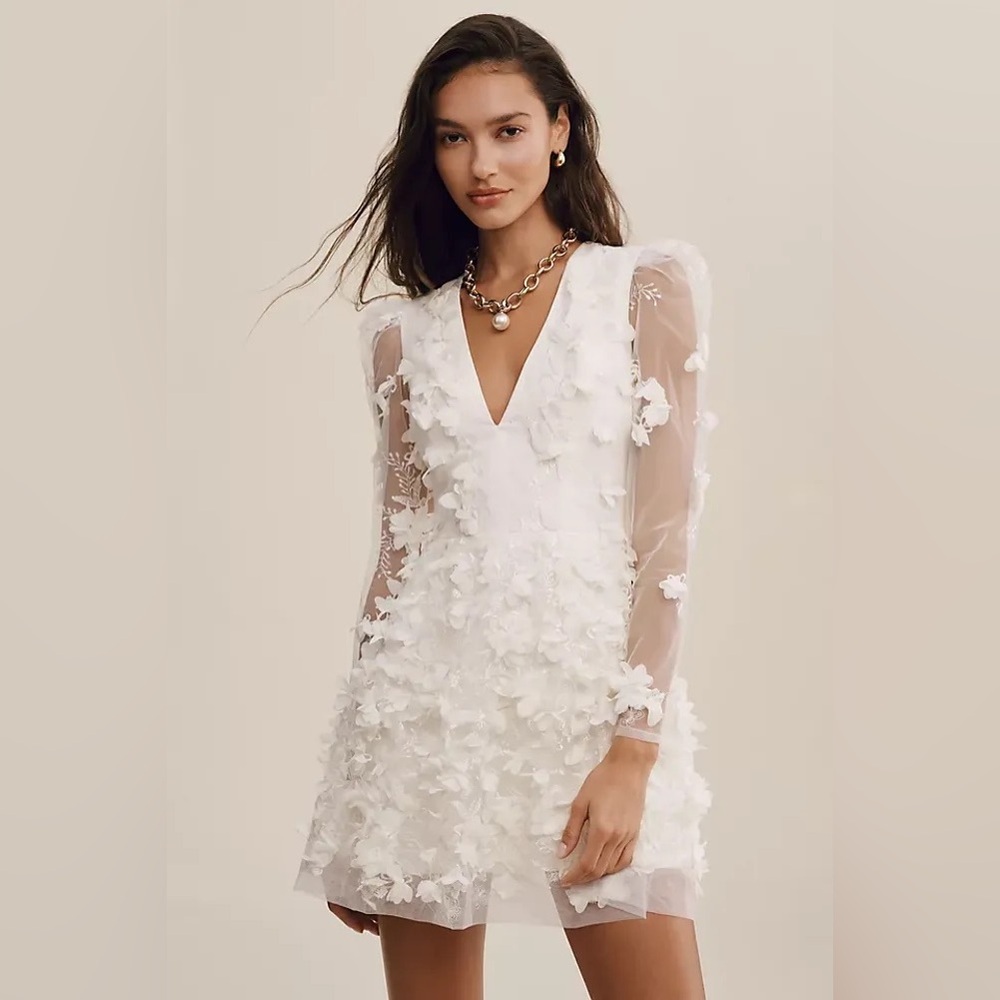 Helsi Sidney Long-Sleeve V-Neck Floral Mini Dress